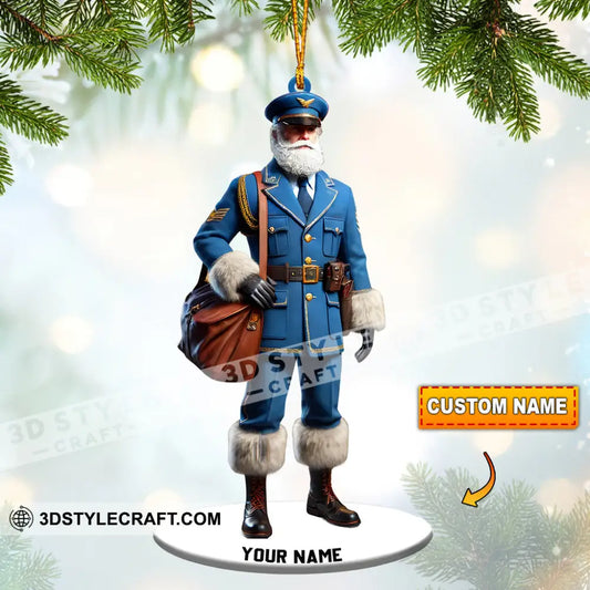 Merry Christmas Santa Captain Home Decor Ornament Personalized