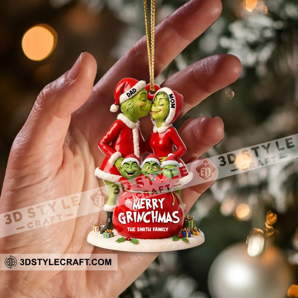 Merry Grinchmas Family Christmas Home Decor Christmas Ornament Personalized Ornament Ornament
