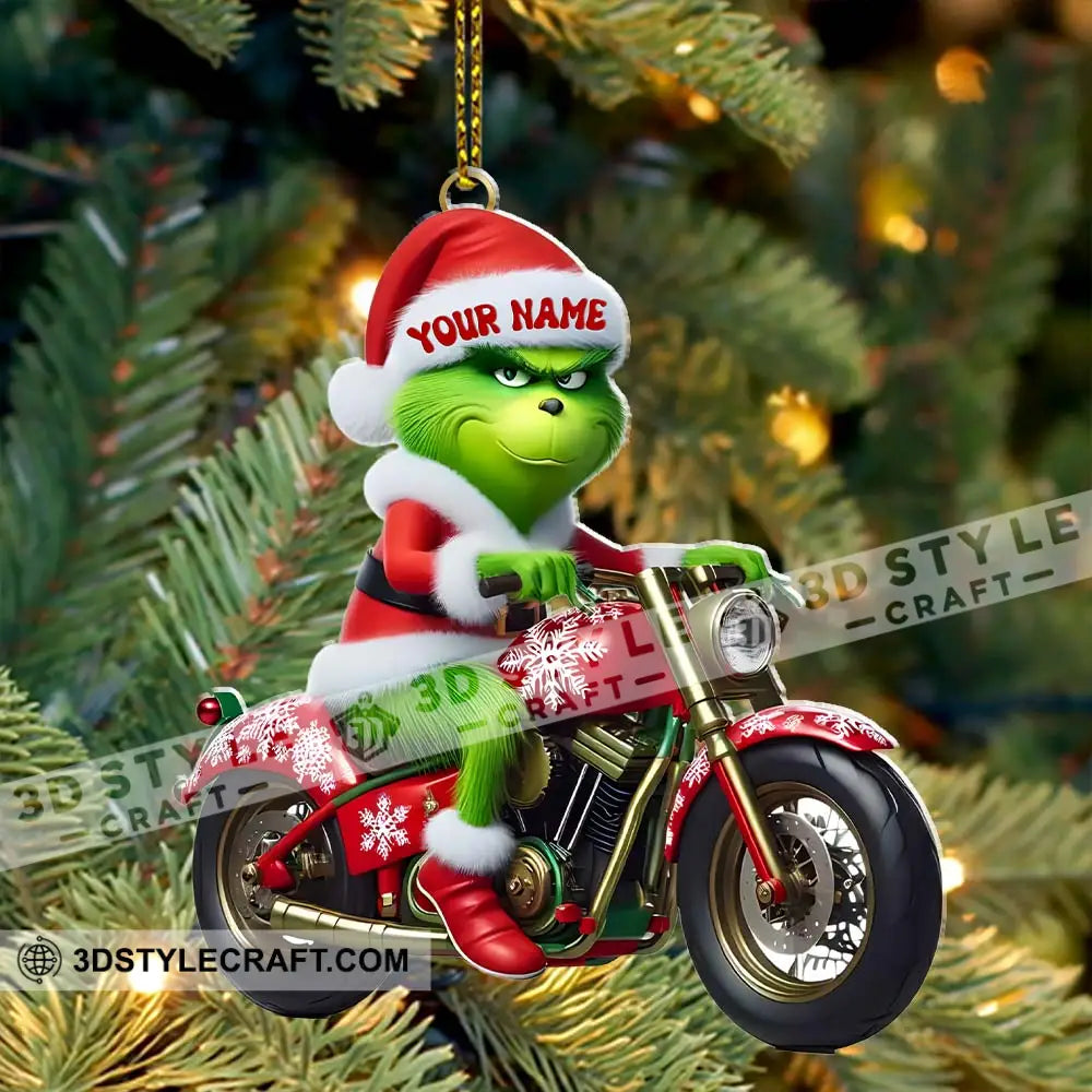 Motorbike Lover ELF Home Decor Christmas Ornament Personalized Ornament Ornament
