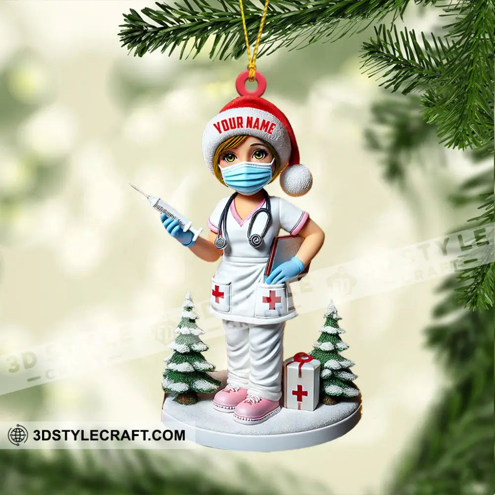 Nurse Christmas Ornament Personalized