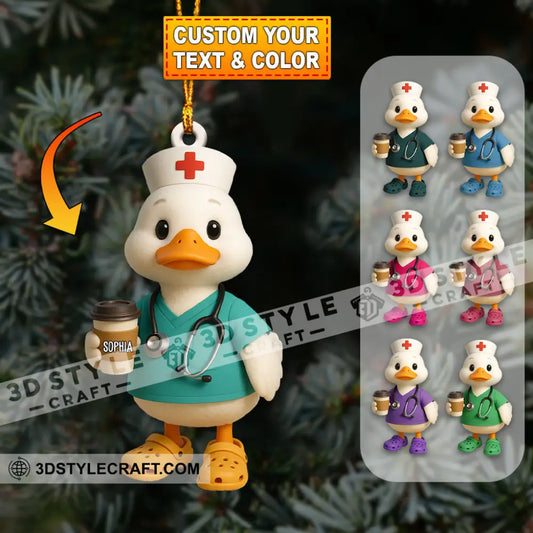Nurse Home Decor Christmas Ornament Personalized Ornament 3.54’’ / 1 Ornament Ornament