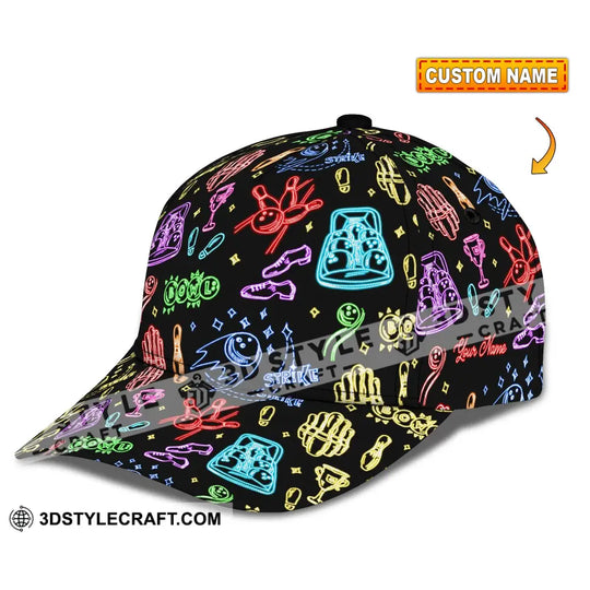 Personalized Cap, Customized Bowling Strike Ne-on Classic Cap style option 1