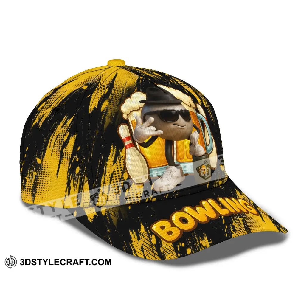 Personalized Cap - Customized Classic Cap Bowling And Beer CLASSIC CAP / UNIVERSAL FIT Cap