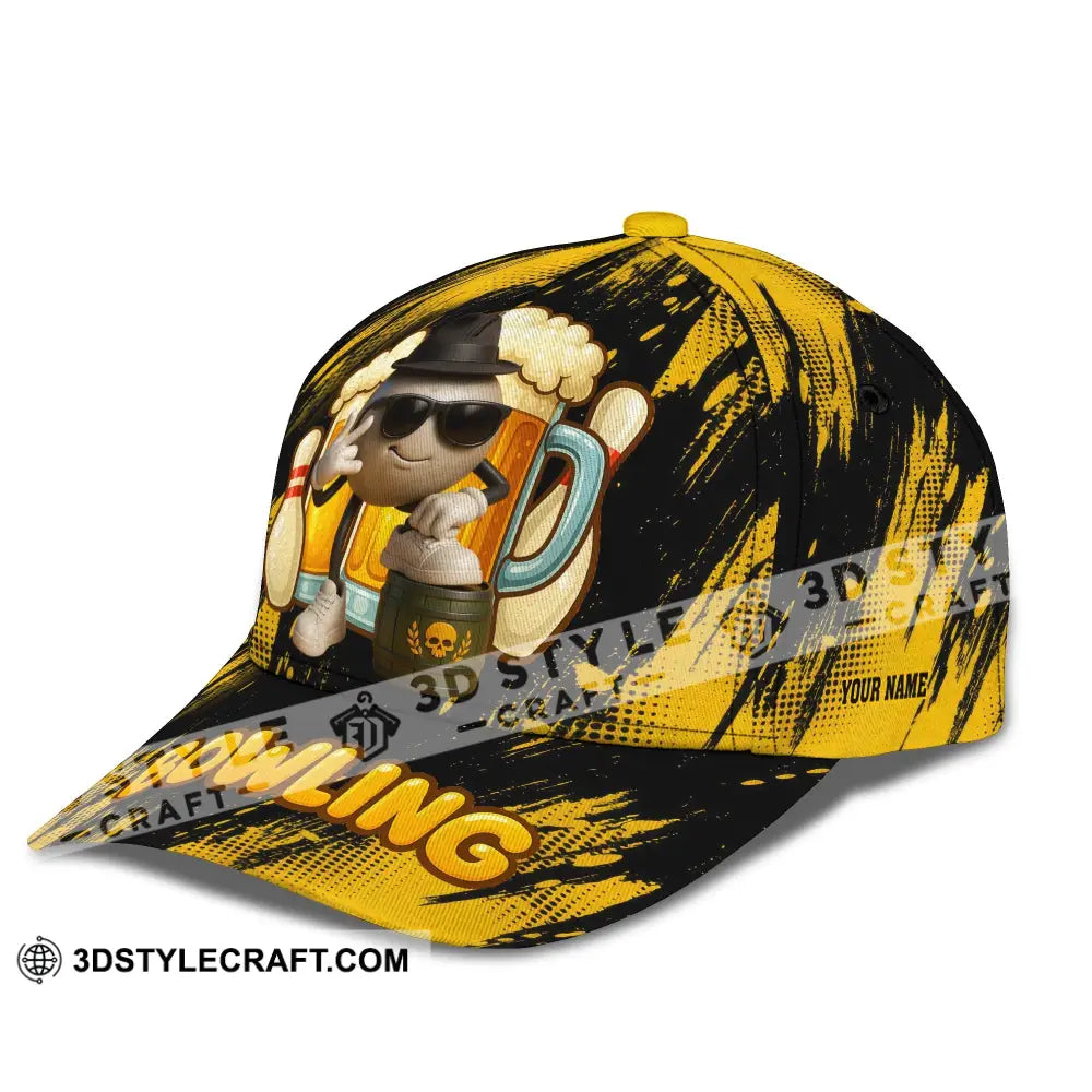 Personalized Cap - Customized Classic Cap Bowling And Beer CLASSIC CAP / UNIVERSAL FIT Cap