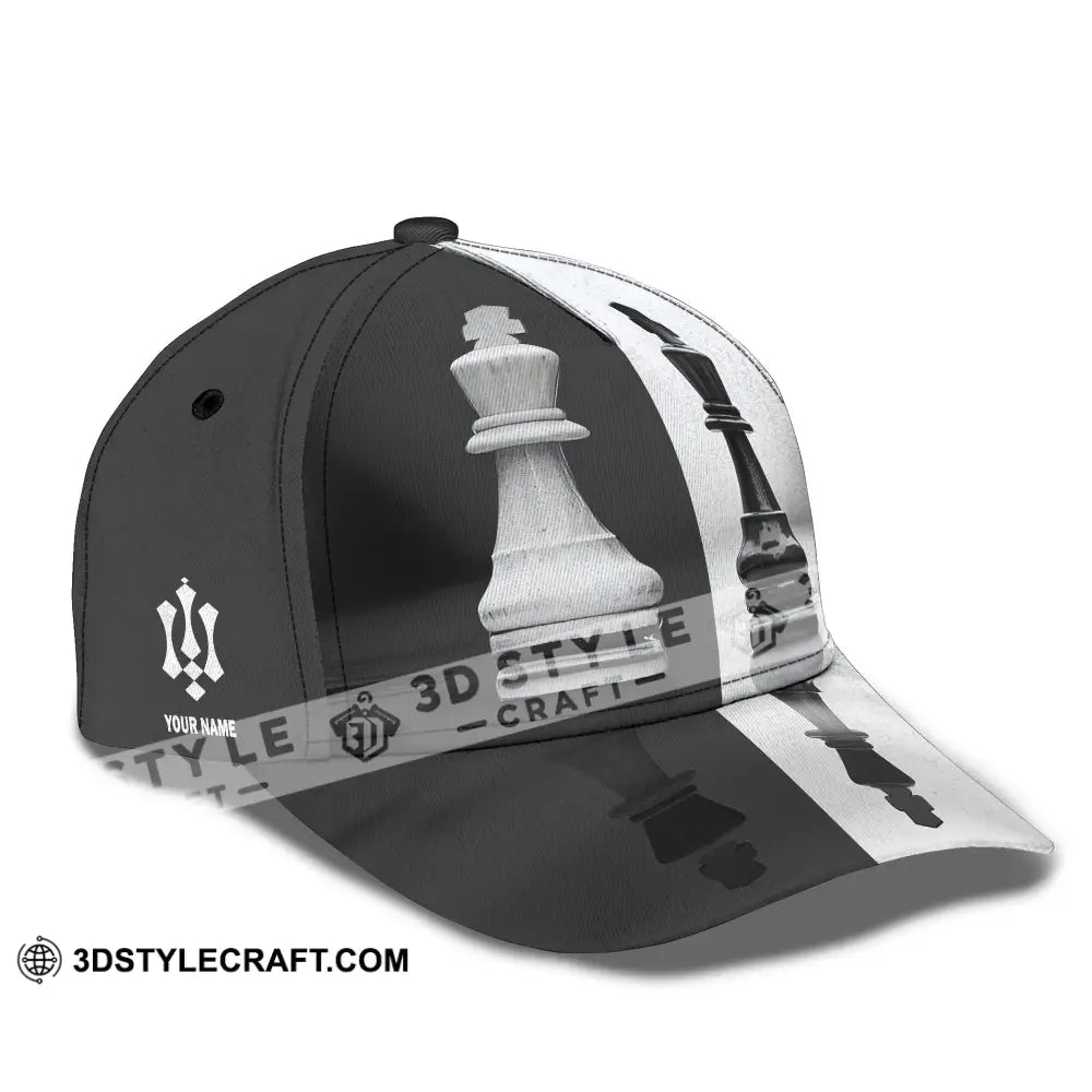Personalized Cap Customized Classic Cap Couple Black And White Chess CLASSIC CAP / UNIVERSAL FIT Cap
