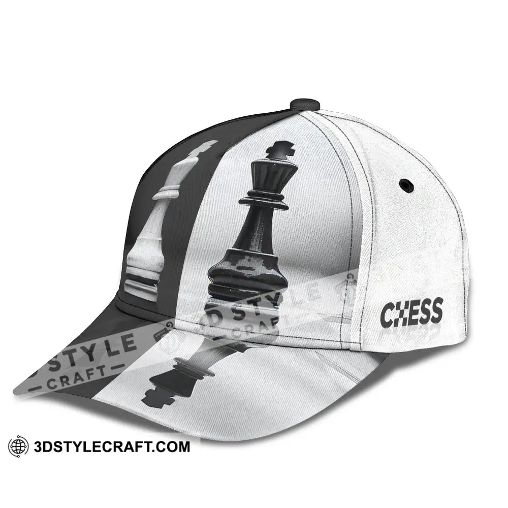 Personalized Cap Customized Classic Cap Couple Black And White Chess CLASSIC CAP / UNIVERSAL FIT Cap