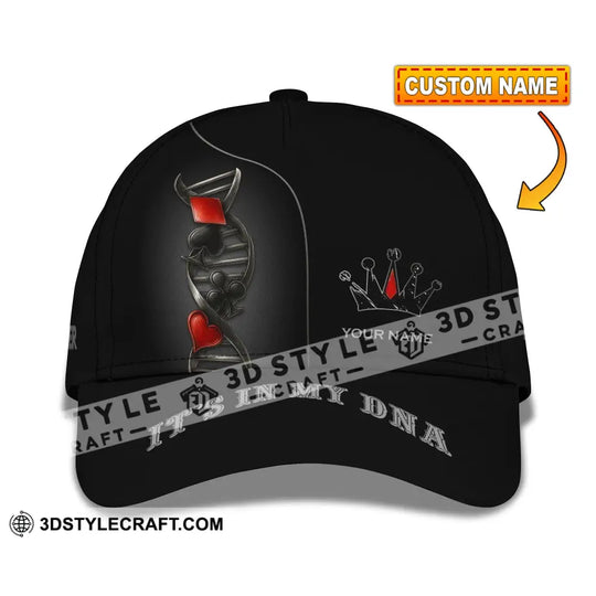 Personalized Cap, Customized Classic Cap Poker Lover Cap, In My DNA style option 1