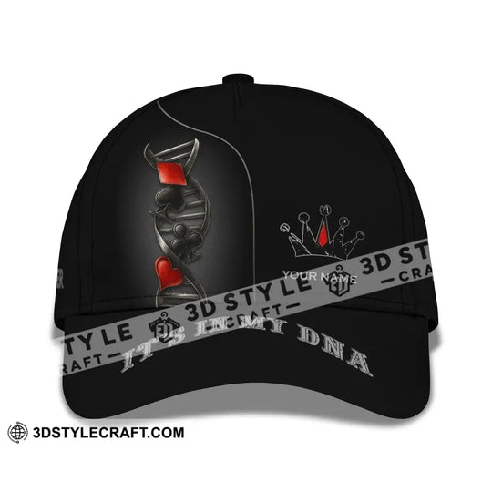Personalized Cap, Customized Classic Cap Poker Lover Cap, In My DNA style option 2