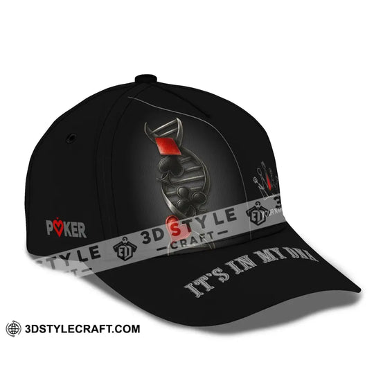 Personalized Cap, Customized Classic Cap Poker Lover Cap, In My DNA style option 3