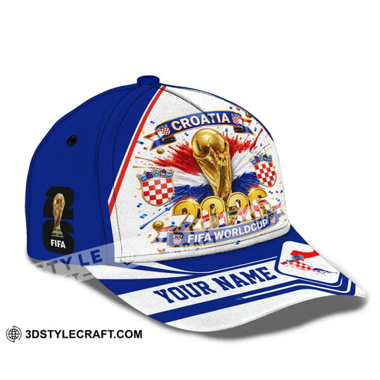 Personalized Cap, Customized Croatia World Cup 2026 Classic Cap style option 3