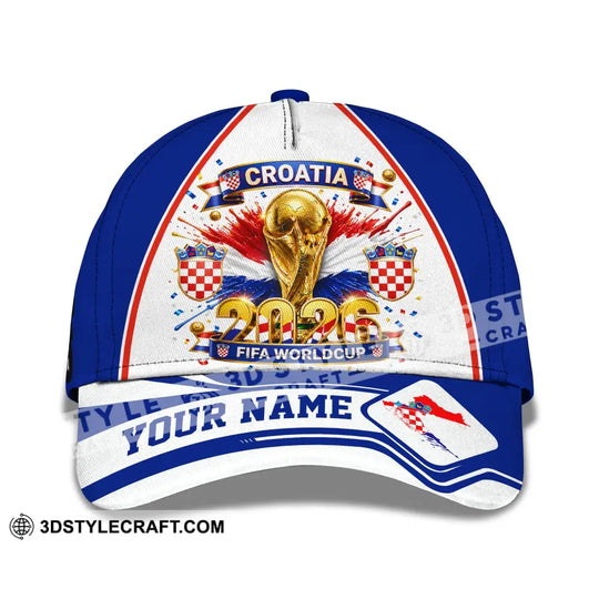 Personalized Cap, Customized Croatia World Cup 2026 Classic Cap style option 2