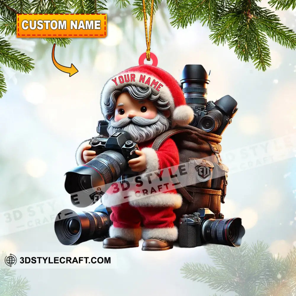 Photographer Christmas Home Decor Ornament Personalized 3.54’’ / 1