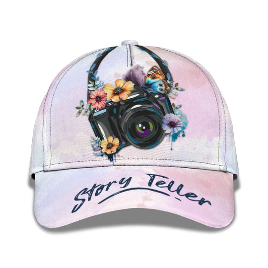 Photographer Classic Cap, Story Teller, Photographer Hat style option 1