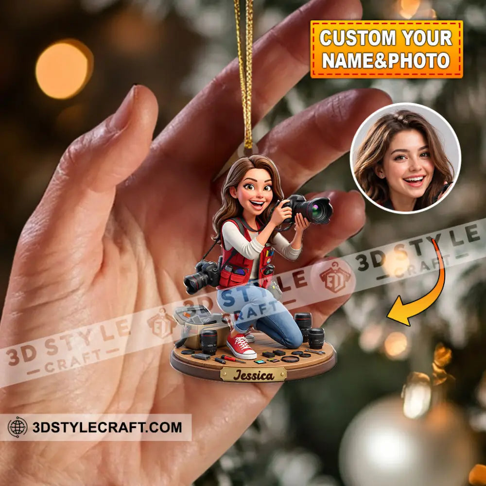 Photographer Home Decor Christmas Ornament Personalized Ornament - Ornament