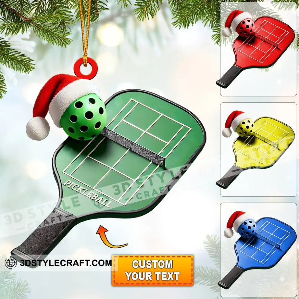 Pickleball Home Decor Christmas Ornament Personalized 3.54’’ / 1
