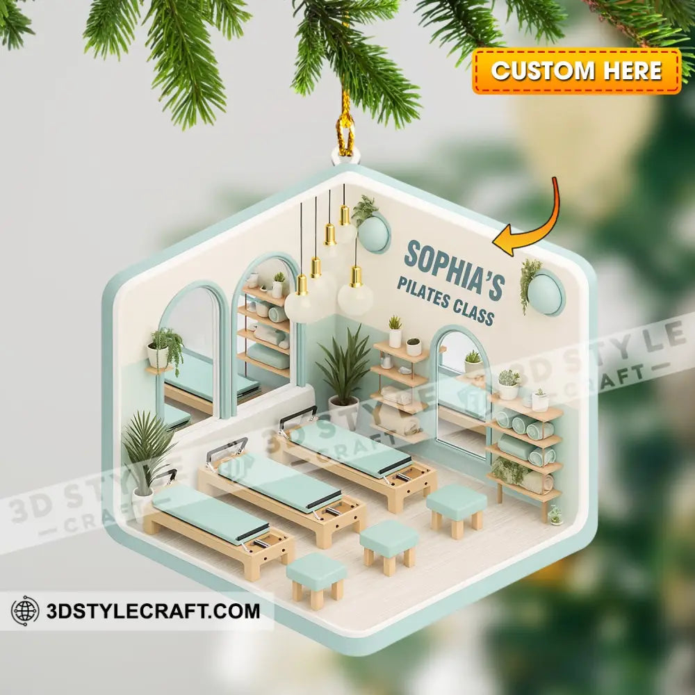 Pilates Class Corner Home Decor Christmas Ornament Personalized Ornament 3.54’’ / 1 Ornament Ornament