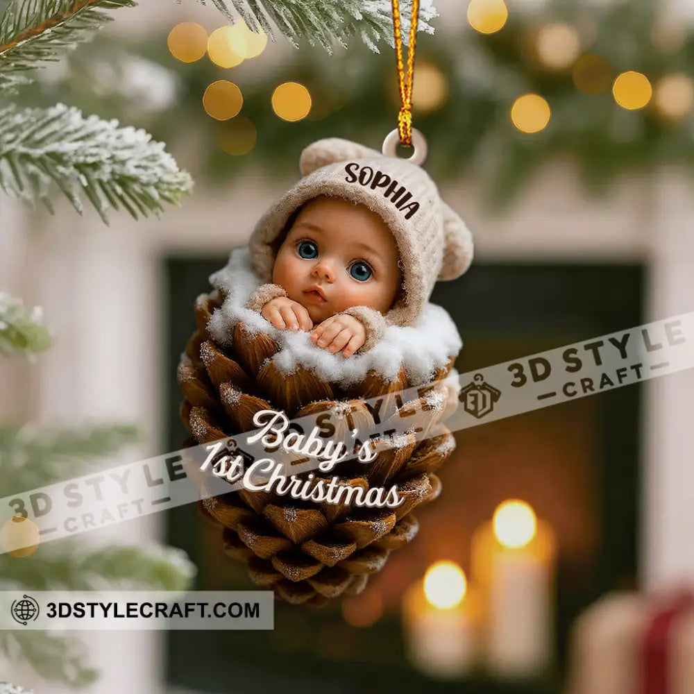 Pine Cones Baby Home Decor Christmas Ornament Personalized Ornament Ornament
