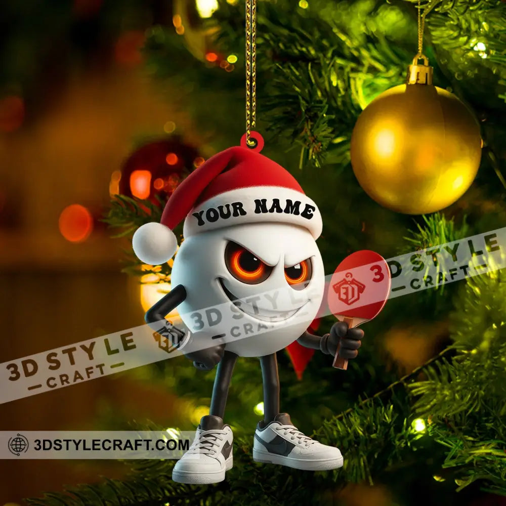 Ping Pong Home Decor Christmas Ornament Personalized Ornament Ornament