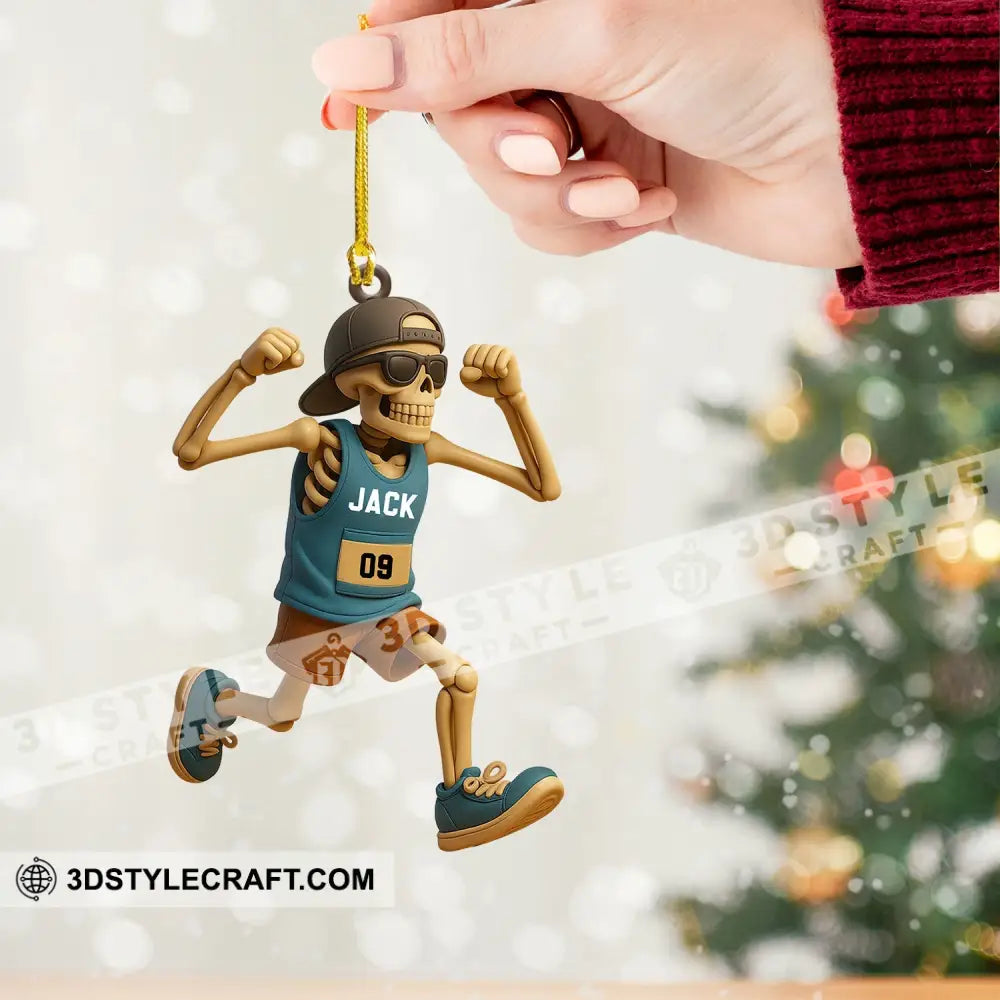 Running Men Home Decor Christmas Ornament Personalized Ornament Ornament