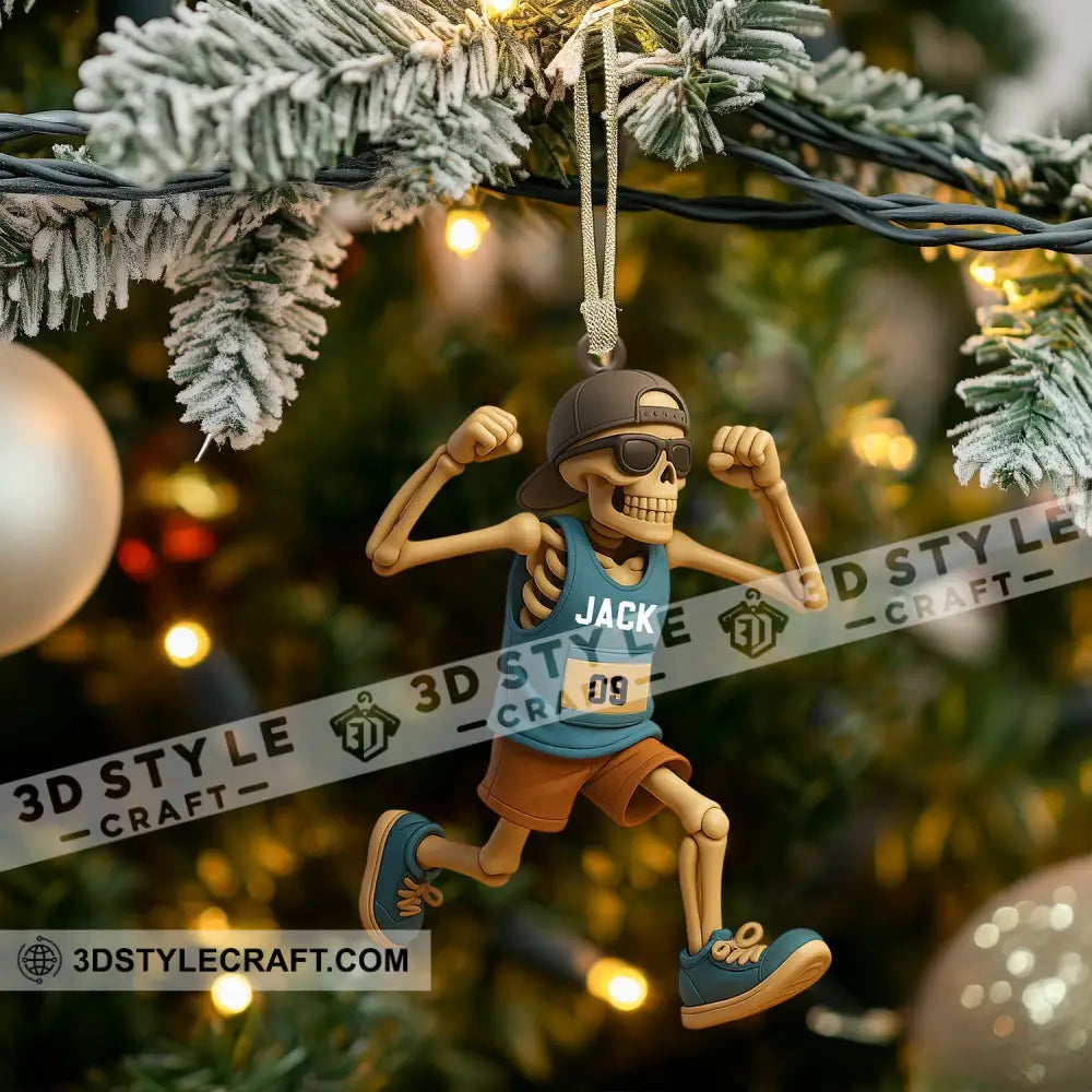 Running Men Home Decor Christmas Ornament Personalized Ornament Ornament