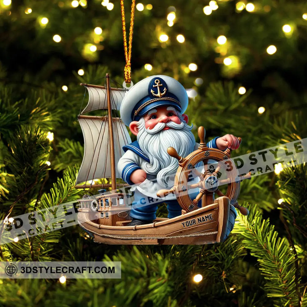 Sailor Santa Home Decor Christmas Ornament Personalized