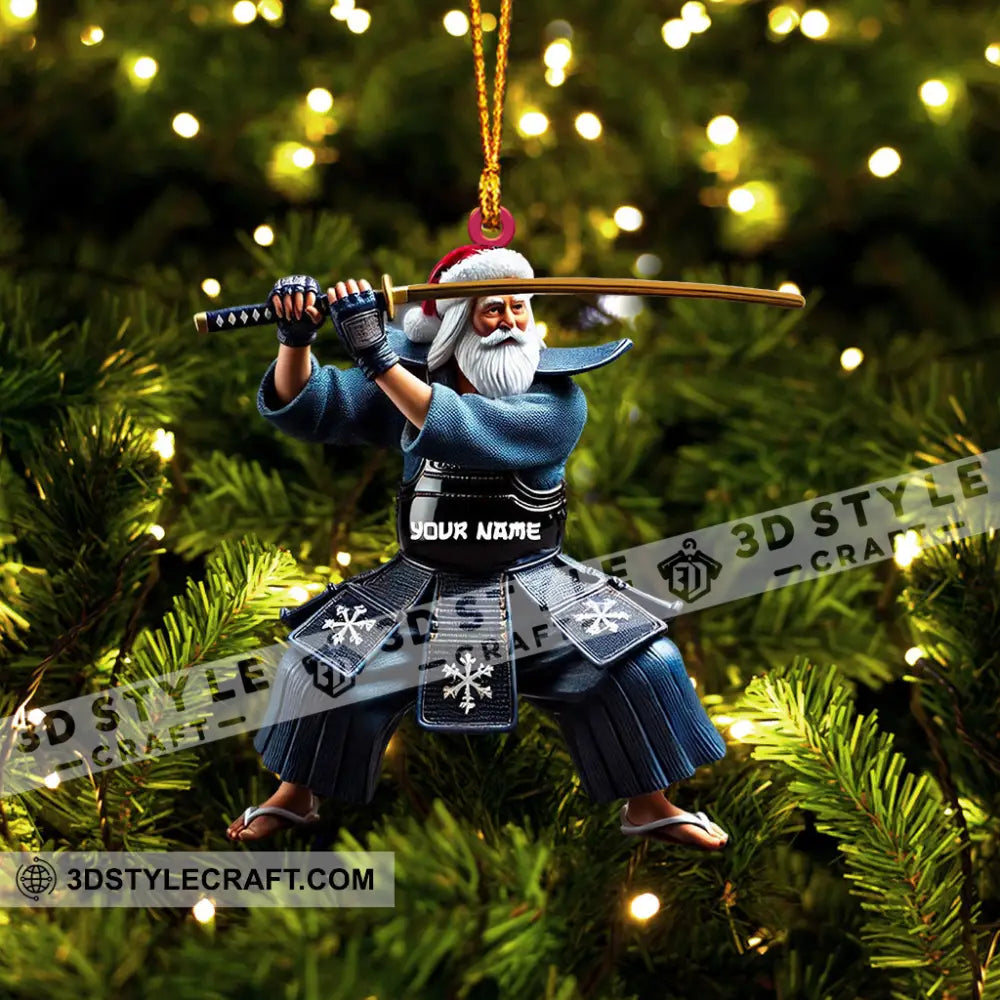 Samurai Home Decor Christmas Ornament Personalized