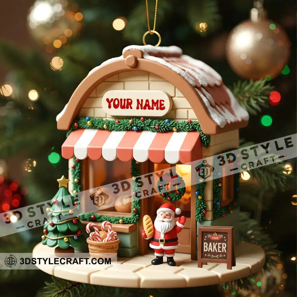 Santa Baker Home Decor Christmas Ornament Personalized Ornament Ornament