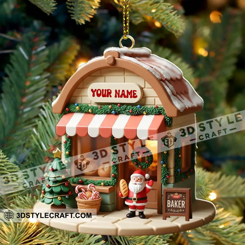 Santa Baker Home Decor Christmas Ornament Personalized Ornament Ornament