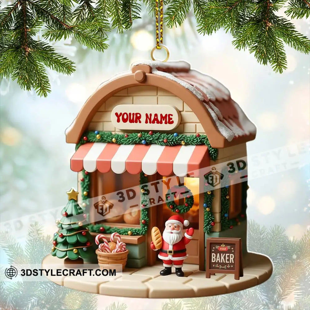 Santa Baker Home Decor Christmas Ornament Personalized Ornament Ornament