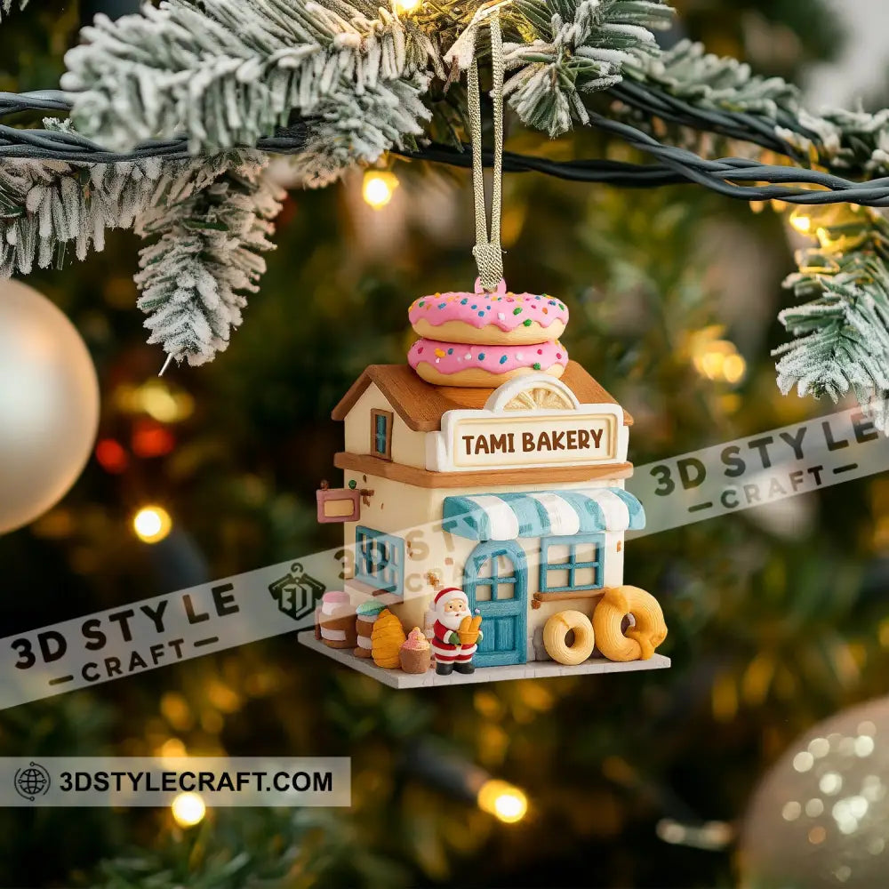 Santa Bakery Shop Home Decor Christmas Ornament Personalized Ornament Ornament
