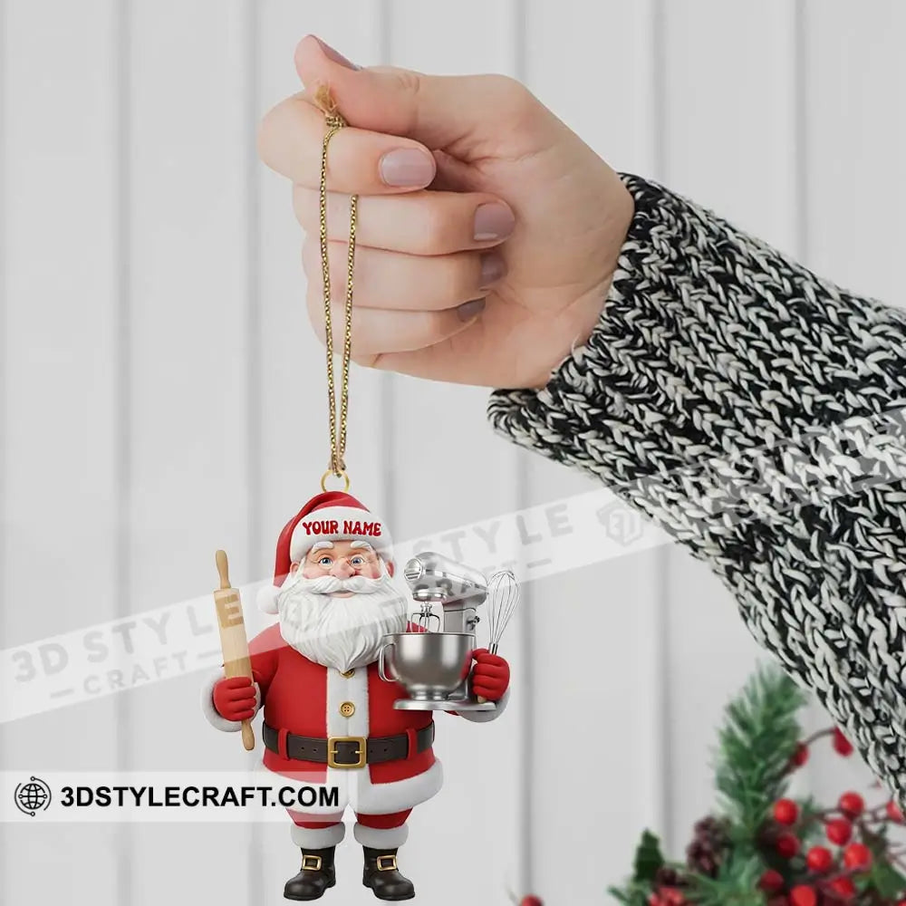 Santa Chef Home Decor Christmas Ornament Personalized Ornament Ornament
