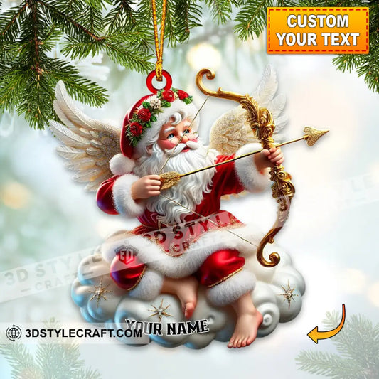 Santa Cupid Christmas Home Decor Ornament Personalized 3.54’’ / 1