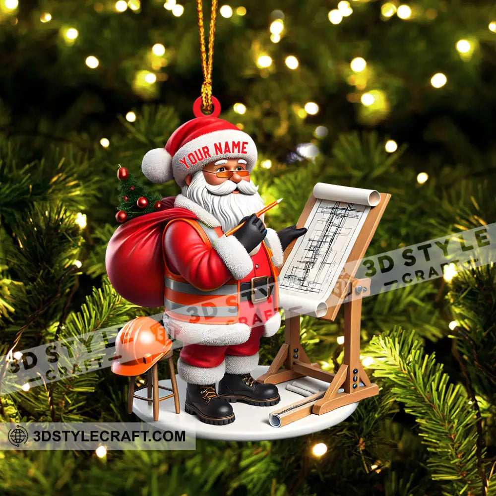 Santa Designer Home Decor Christmas Ornament Personalized