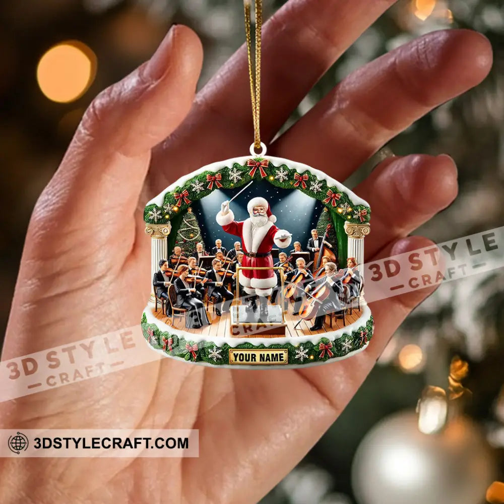 Santa Orchestra Home Decor Christmas Ornament Personalized