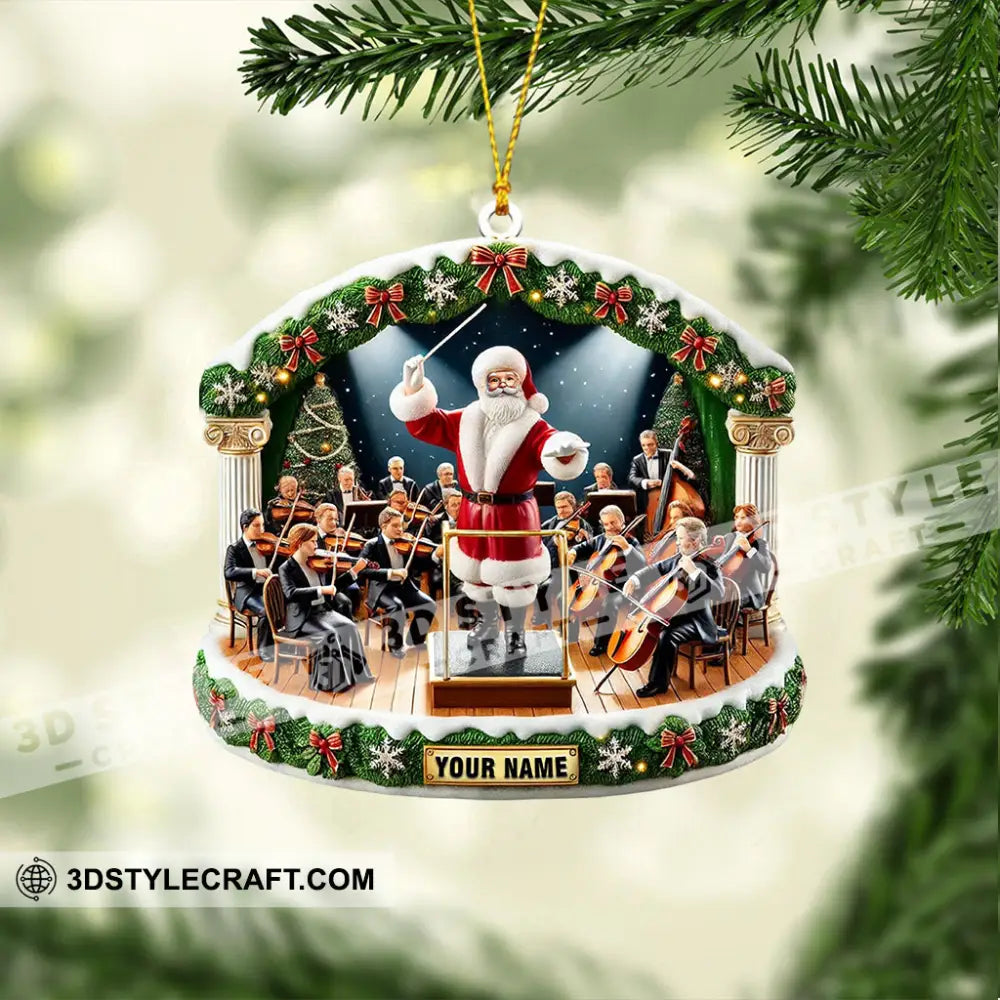 Santa Orchestra Home Decor Christmas Ornament Personalized