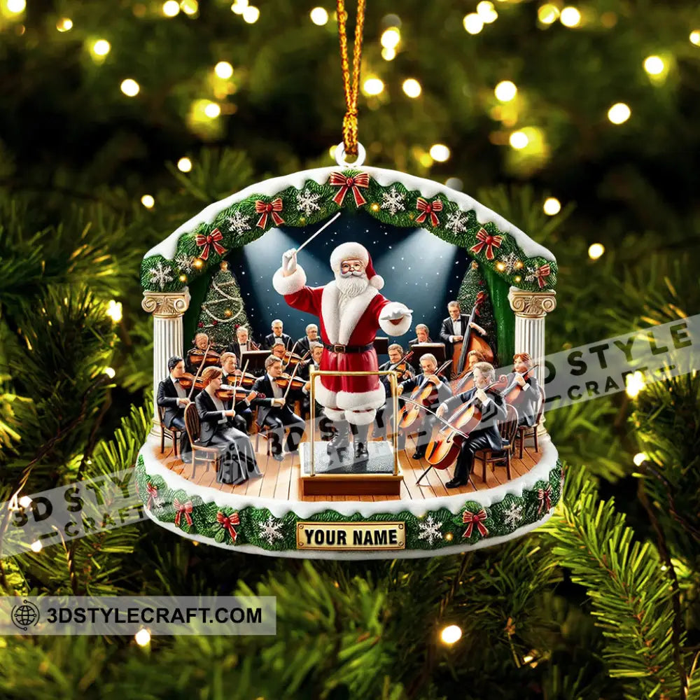 Santa Orchestra Home Decor Christmas Ornament Personalized