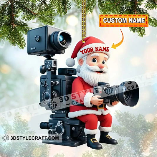 Santa Photography Home Decor Christmas Ornament Personalized Ornament 3.54’’ / 1 Ornament Ornament