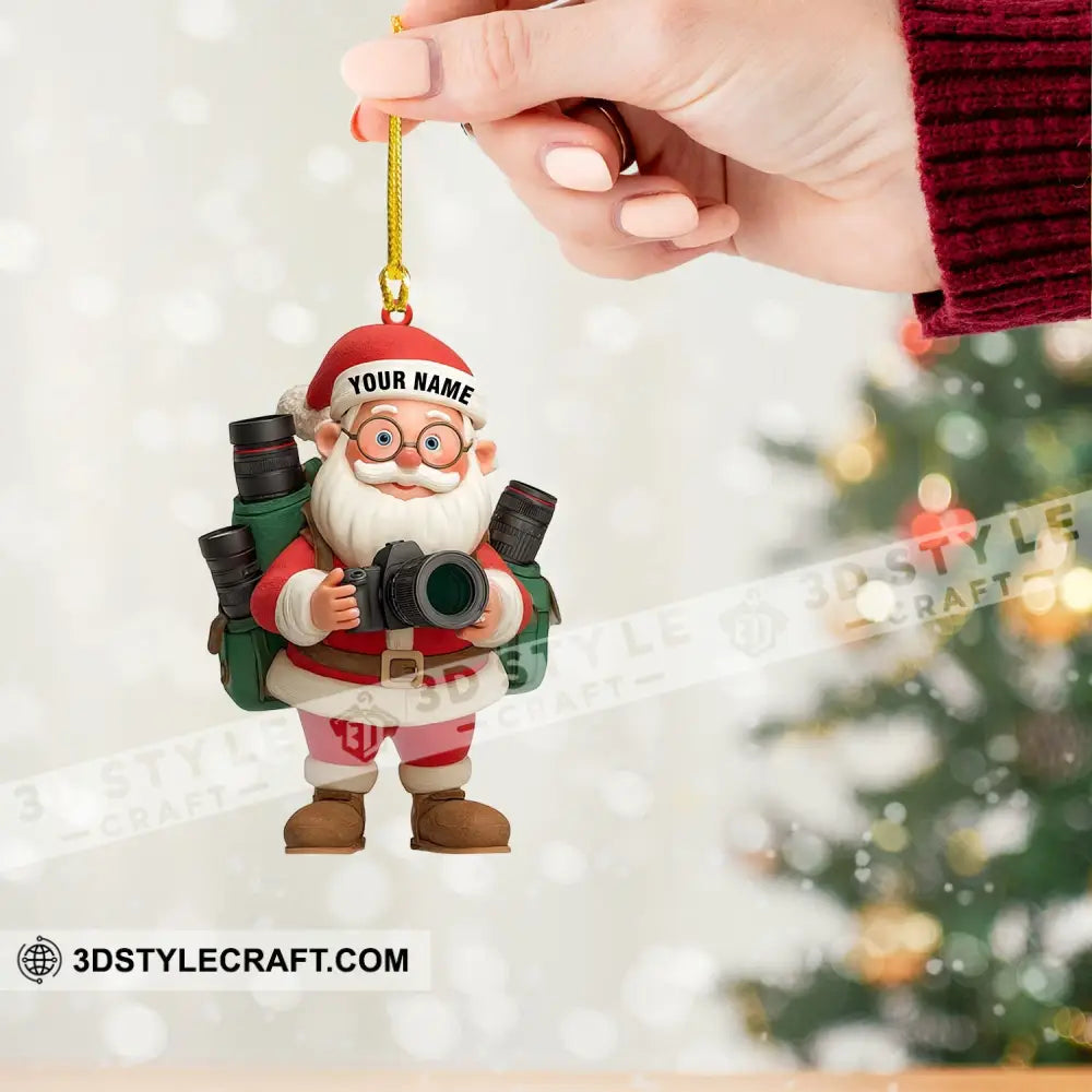 Santa Photography Home Decor Christmas Ornament Personalized Ornament Ornament
