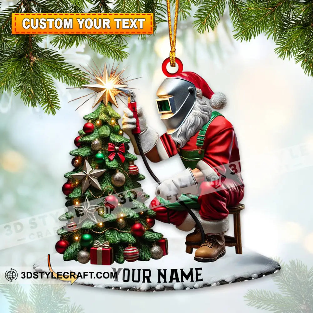 Santa The Welder Home Decor Christmas Ornament Personalized 3.54’’ / 1