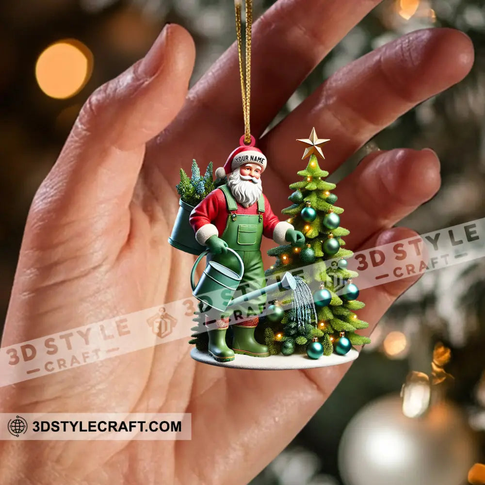 Santa Tree Care Home Decor Christmas Ornament Personalized