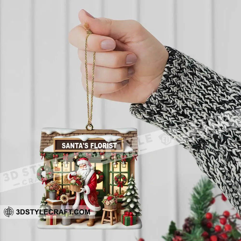 Santa’s Florist Christmas Ornament Personalized