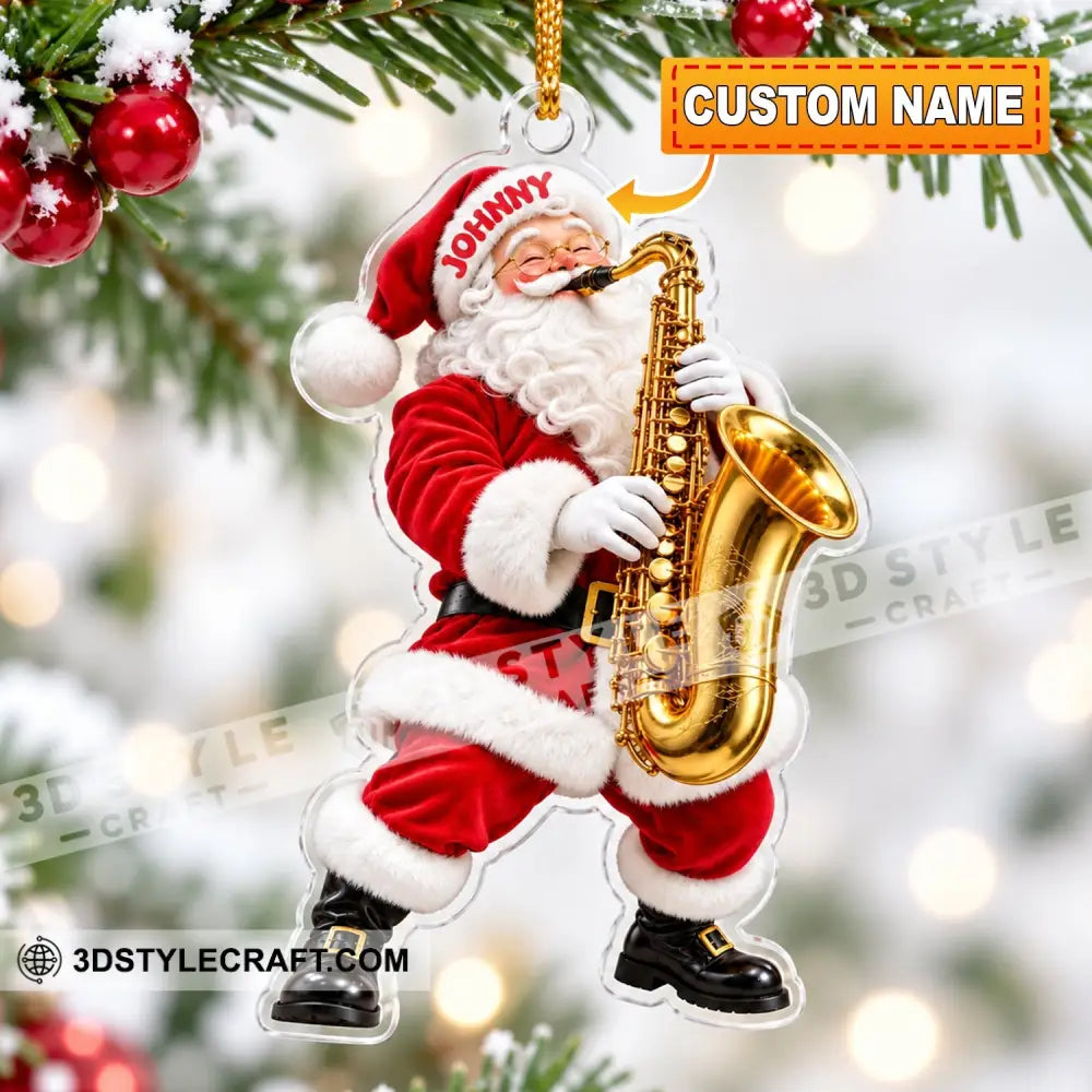 Saxophone Home Decor Christmas Ornament Personalized Ornament - 3.54’’ / 1 Ornament - Ornament