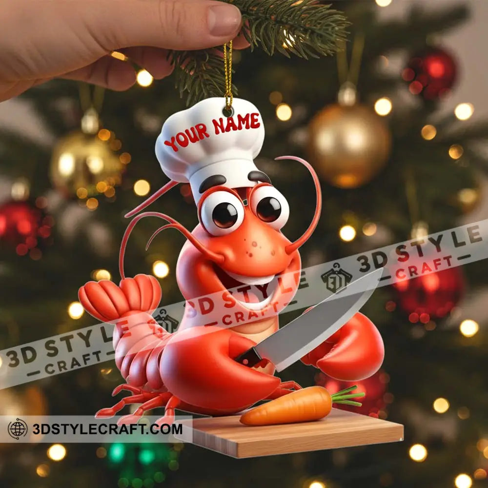 Seafood Chef Lobster Home Decor Christmas Ornament Personalized Ornament Ornament