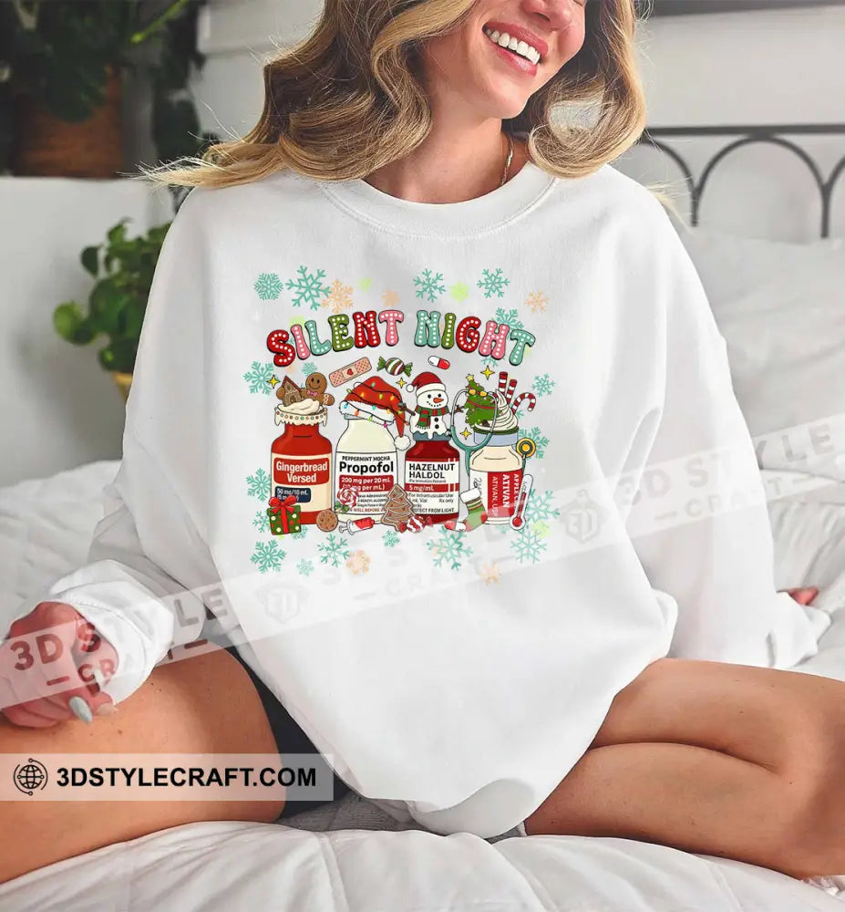 Silent Night Gift For Christmas Sweatshirt Apparel