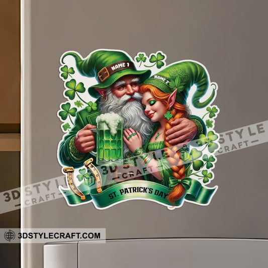 St Patrick’s Day Couple Fridge Magnet - Personalized 3.54’’ / 1 Piece