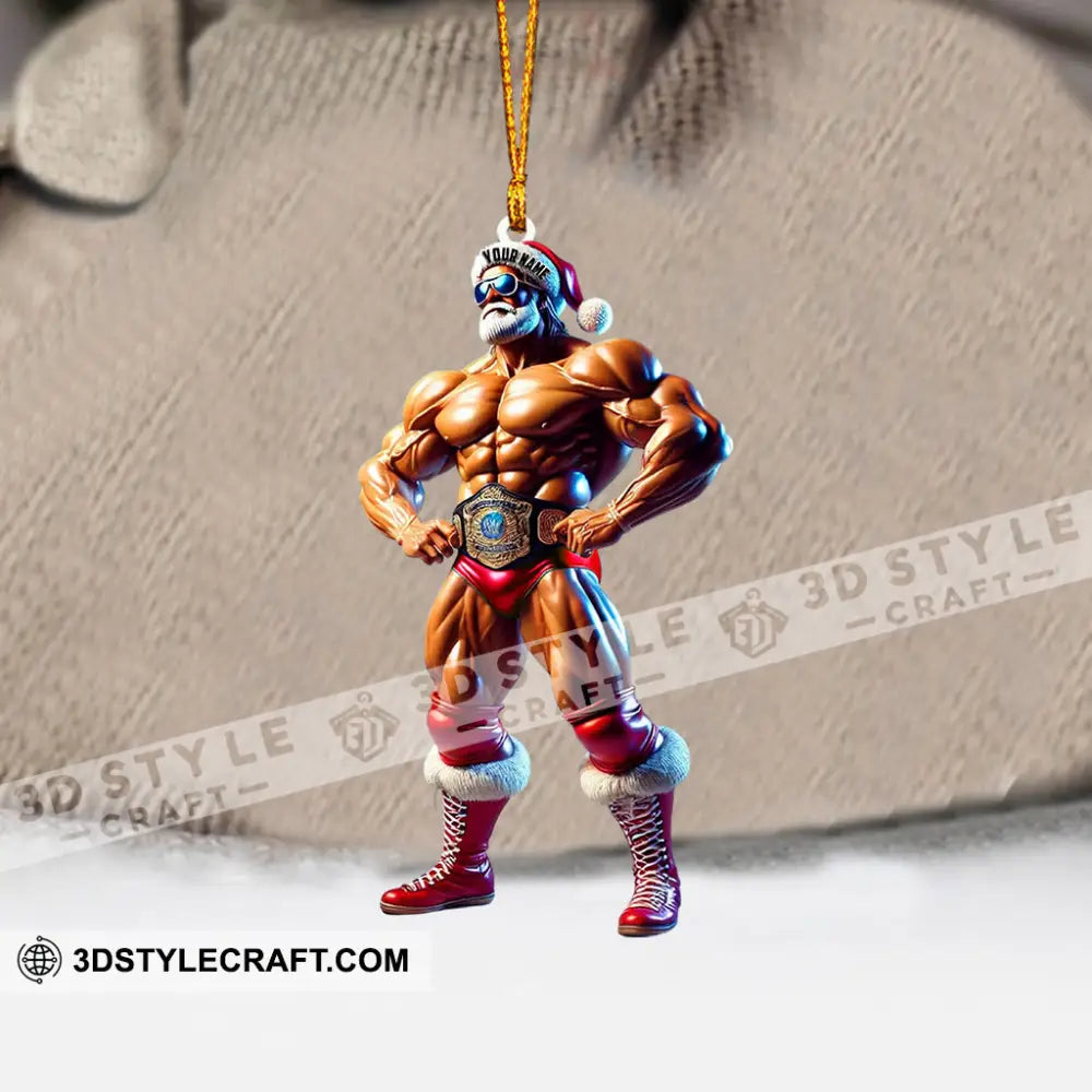 Strong Santa Home Decor Christmas Ornament Personalized