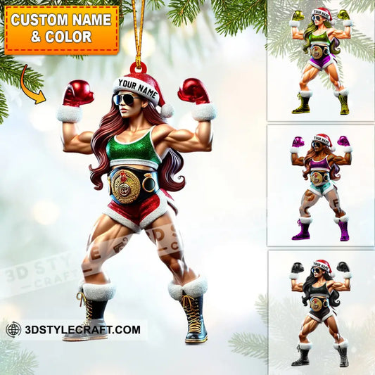 Strong Woman Home Decor Christmas Ornament Personalized 3.54’’ / 1