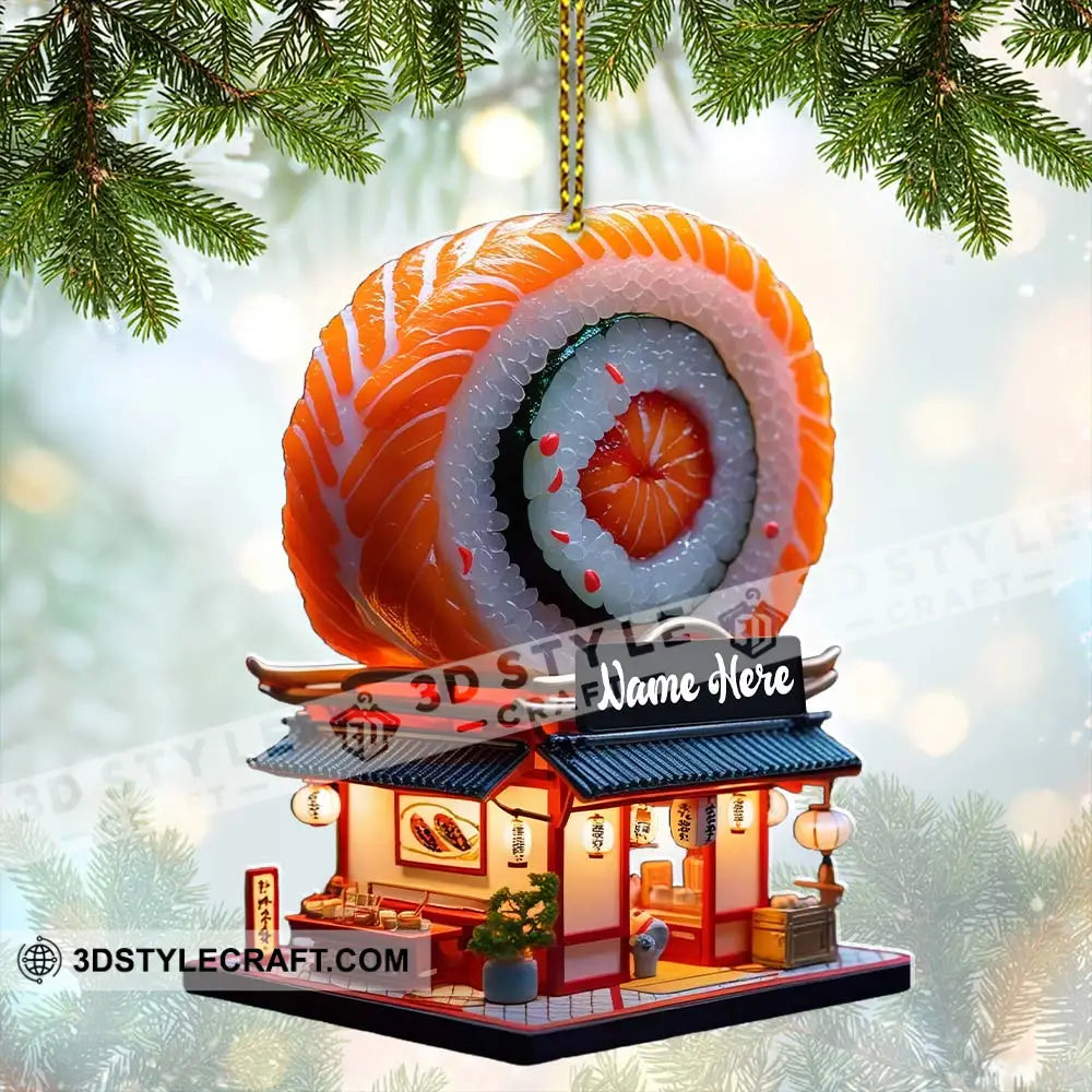 Sushi Restaurant Home Decor Christmas Ornament Personalized Ornament 3.54’’ / 1 Ornament Ornament