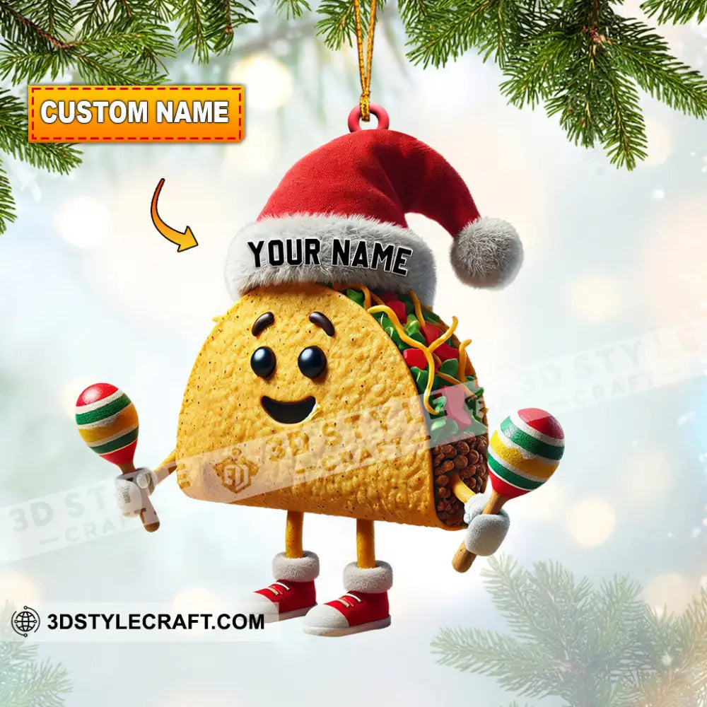 Taco Christmas Home Decor Ornament Personalized