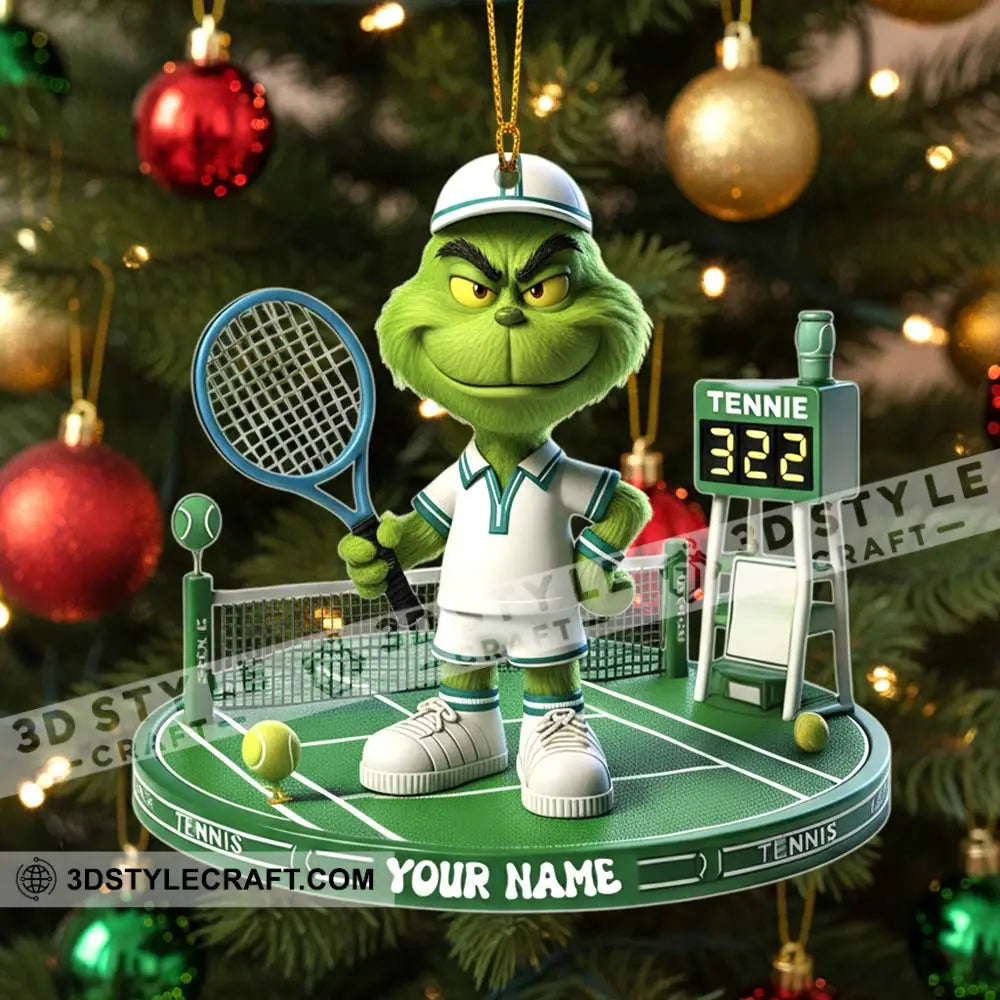 Tennis Christmas Home Decor Christmas Ornament Personalized Ornament Ornament